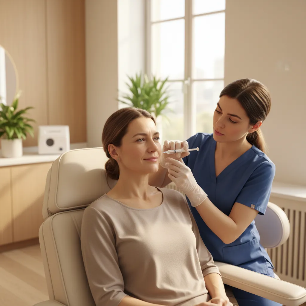 Biostimulatory filler injection in aesthetic clinic