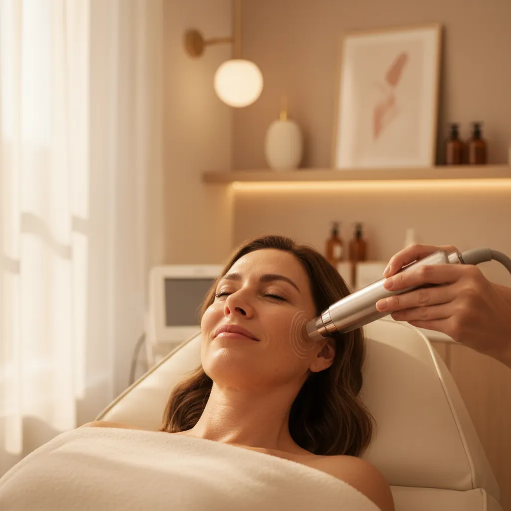 DiamondGlow facial treatment in progress