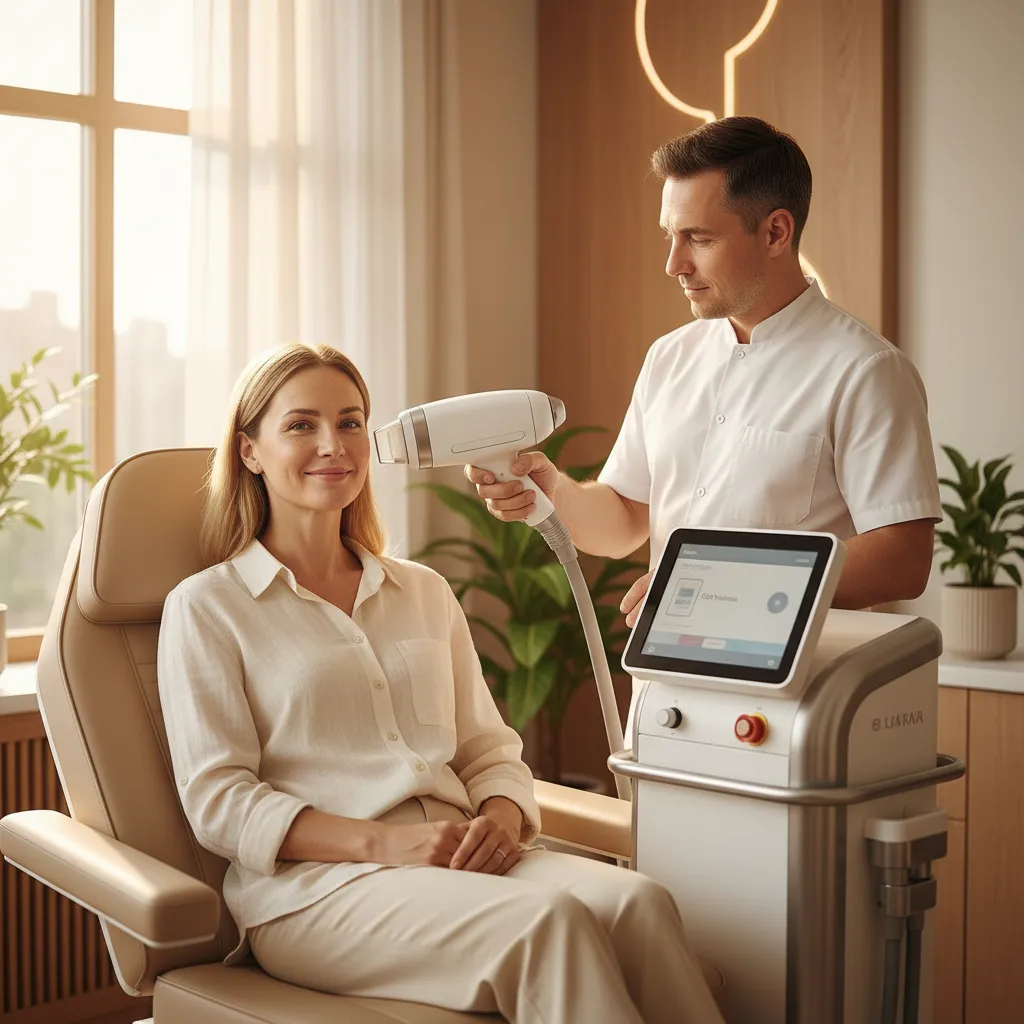 CO2 fractional laser device in a modern treatment room at Allen Medical Aesthetics