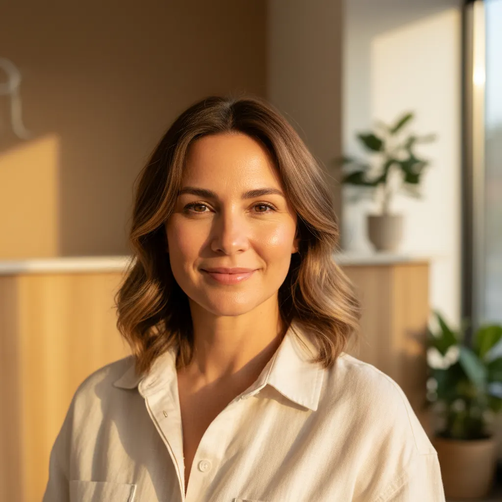 Woman with clear, even-toned complexion and natural glow