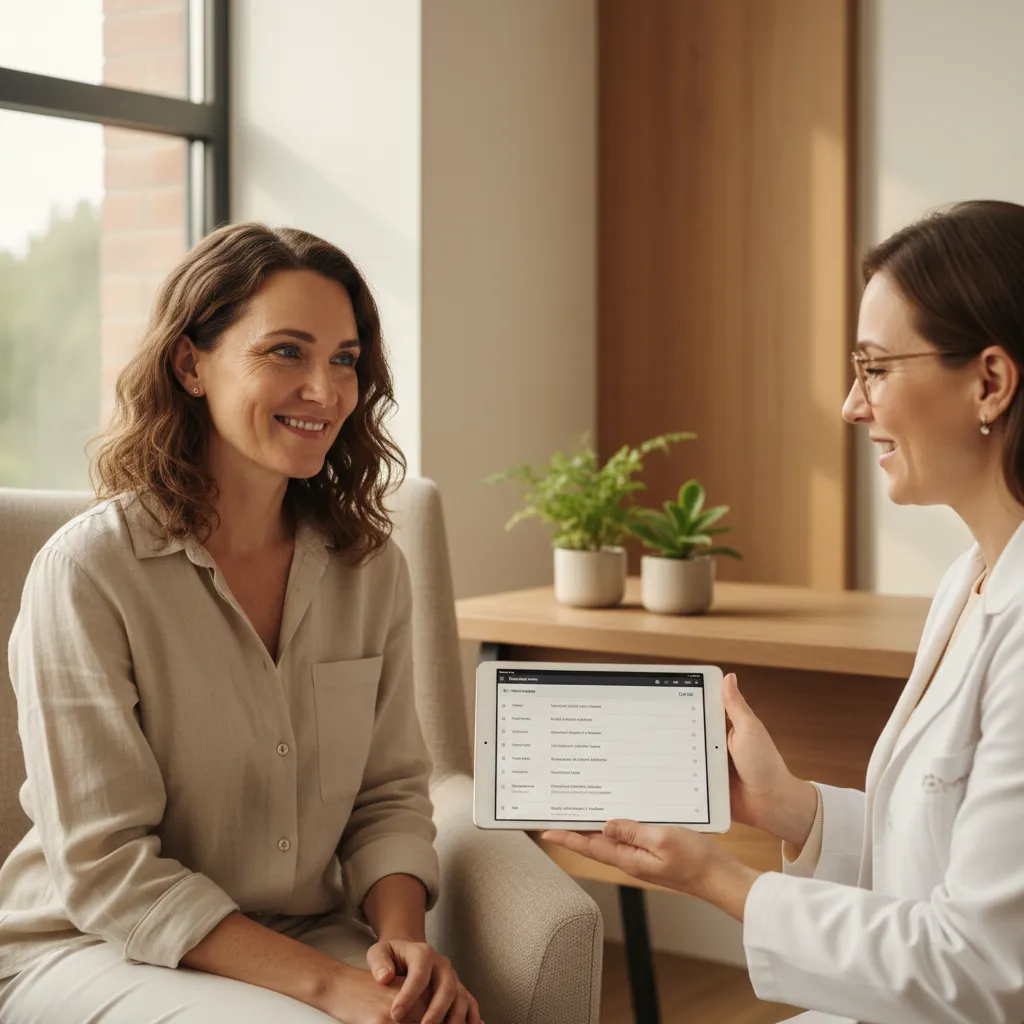 Woman consulting with a provider about Botox and medication interactions at Allen Medical Aesthetics