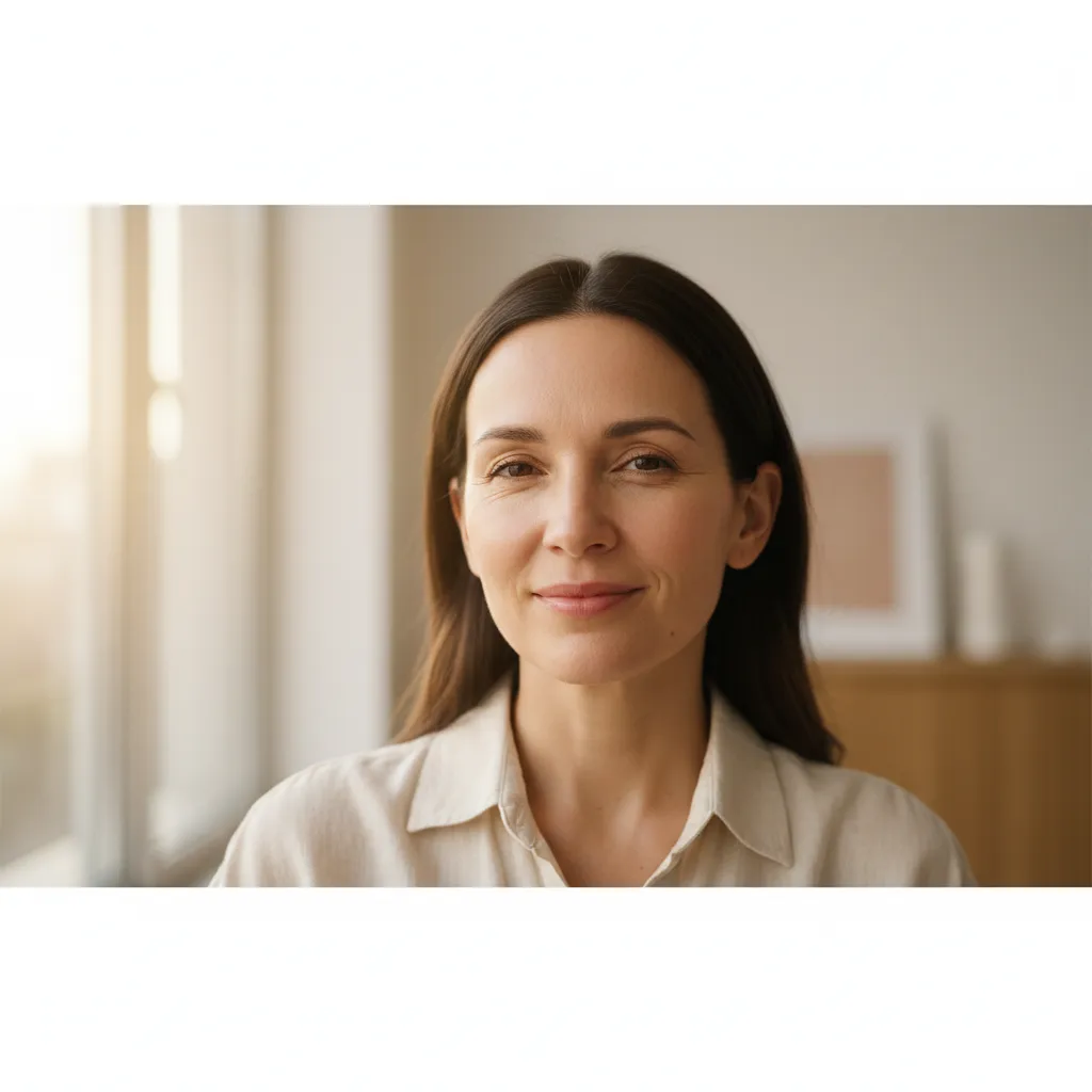 Patient with reduced facial redness after IPL rosacea treatment at Allen Medical Aesthetics