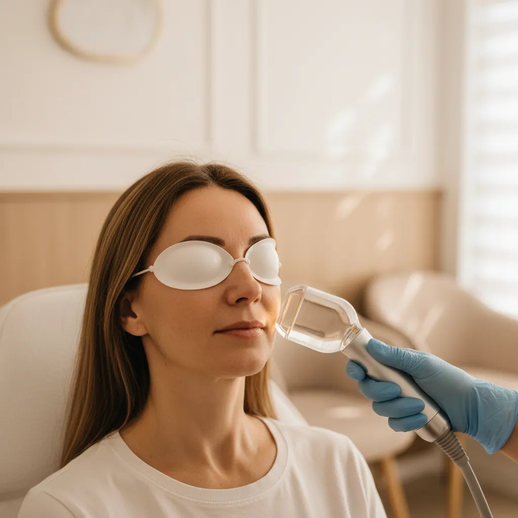 IPL photofacial treatment for sun damage correction