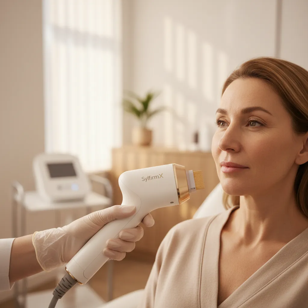 SylfirmX RF microneedling device in treatment room