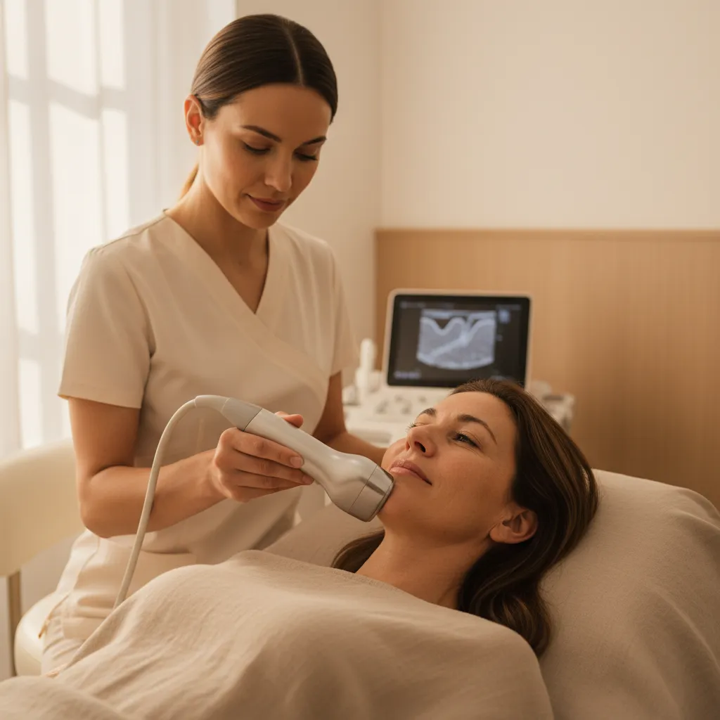 Ultherapy ultrasound skin lifting treatment