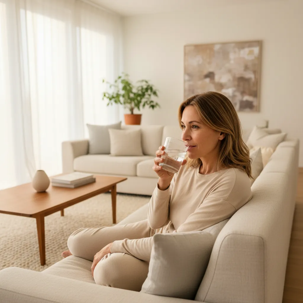 Woman relaxing comfortably after Botox treatment at Allen Medical Aesthetics